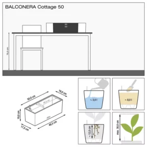 BALCONERA Cottage 50 graphitschwarz