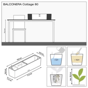BALCONERA Cottage 80 graphitschwarz