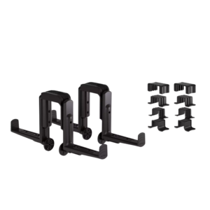 Balkono vazono laikiklis DUO + adapterių rinkinys (4 dalių) juodas